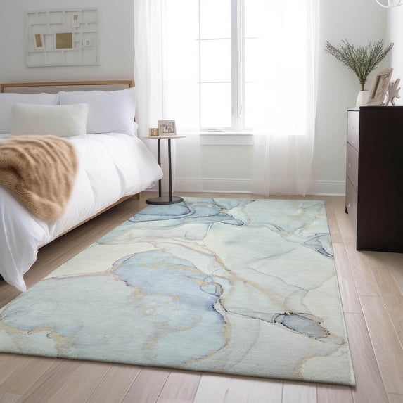Addison Rugs Mayfield Washable Transitional Watercolors Sky Rectangle Rug, 2'6" x 3'10"
