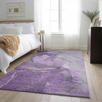 Addison Rugs Mayfield Washable Transitional Watercolors Lilac Rectangle Rug, 10' x 14'
