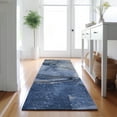 thumbnail image 1 of Addison Rugs Mayfield Washable Transitional Watercolors Navy Runner Rug, 2'3" x 7'6", 1 of 5
