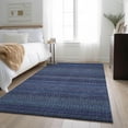 thumbnail image 1 of Addison Rugs Mayfield Washable Transitional Stripes Navy Rectangle Rug, 8' x 10', 1 of 6