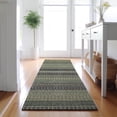 thumbnail image 1 of Addison Rugs Mayfield Washable Transitional Stripes Sage Runner Rug, 2'3" x 7'6", 1 of 5