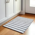 thumbnail image 1 of Addison Rugs Mayfield Washable Transitional Stripes Gray Rectangle Rug, 1'8" x 2'6", 1 of 5