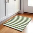 thumbnail image 1 of Addison Rugs Mayfield Washable Transitional Stripes Olive Rectangle Rug, 1'8" x 2'6", 1 of 5