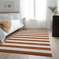 thumbnail image 1 of Addison Rugs Mayfield Washable Transitional Stripes Paprika Rectangle Rug, 2'6" x 3'10", 1 of 6