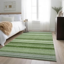 Addison Rugs Mayfield Washable Transitional Stripes Aloe Rectangle Rug, 10' x 14'