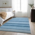 thumbnail image 1 of Addison Rugs Mayfield Washable Transitional Stripes Blue Rectangle Rug, 2'6" x 3'10", 1 of 5