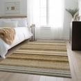 thumbnail image 1 of Addison Rugs Mayfield Washable Transitional Stripes Chocolate Rectangle Rug, 2'6" x 3'10", 1 of 6