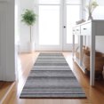 thumbnail image 1 of Addison Rugs Mayfield Washable Transitional Stripes Gray Runner Rug, 2'3" x 7'6", 1 of 5