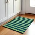 thumbnail image 1 of Addison Rugs Mayfield Washable Transitional Stripes Navy Rectangle Rug, 1'8" x 2'6", 1 of 5