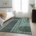 thumbnail image 1 of Addison Rugs Mayfield Washable Transitional Art Deco Emerald Rectangle Rug, 5' x 7'6", 1 of 6