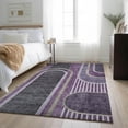 thumbnail image 1 of Addison Rugs Mayfield Washable Transitional Art Deco Purple Rectangle Rug, 3' x 5', 1 of 6