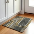 thumbnail image 1 of Addison Rugs Mayfield Washable Transitional Art Deco Taupe Rectangle Rug, 1'8" x 2'6", 1 of 5