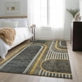 thumbnail image 1 of Addison Rugs Mayfield Washable Transitional Art Deco Taupe Rectangle Rug, 3' x 5', 1 of 6