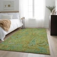 thumbnail image 1 of Addison Rugs Mayfield Washable Transitional Paisley Aloe Rectangle Rug, 10' x 14', 1 of 6