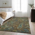 thumbnail image 1 of Addison Rugs Mayfield Washable Transitional Paisley Chocolate Rectangle Rug, 3' x 5', 1 of 6