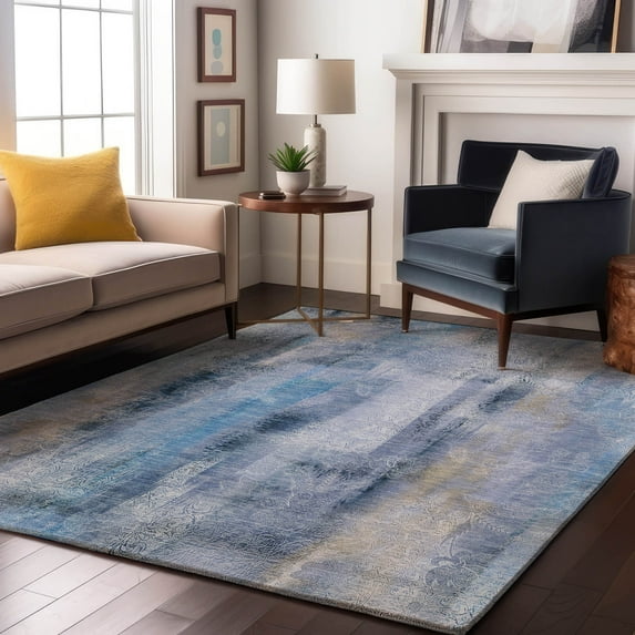 Addison Rugs Premium Machine Washable Mayfield Blue 10' x 14' Rug