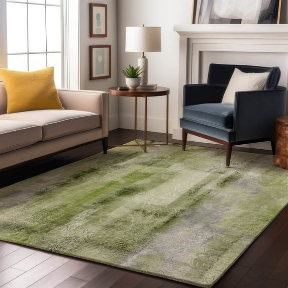 Addison Rugs Mayfield Washable Transitional Casual Sage Rectangle Rug, 2'6" x 3'10"