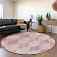 thumbnail image 1 of Addison Rugs Mayfield Washable Transitional Geometric Merlot Round Rug, 8' x 8', 1 of 5