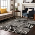 thumbnail image 1 of Addison Rugs Mayfield Washable Contemporary Art Deco Black Rectangle Rug, 10' x 14', 1 of 6