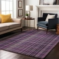thumbnail image 1 of Addison Rugs Mayfield Washable Transitional Plaid Purple Rectangle Rug, 3' x 5', 1 of 6