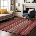 thumbnail image 1 of Addison Rugs Mayfield Washable Transitional Stripes Red Rectangle Rug, 8' x 10', 1 of 6