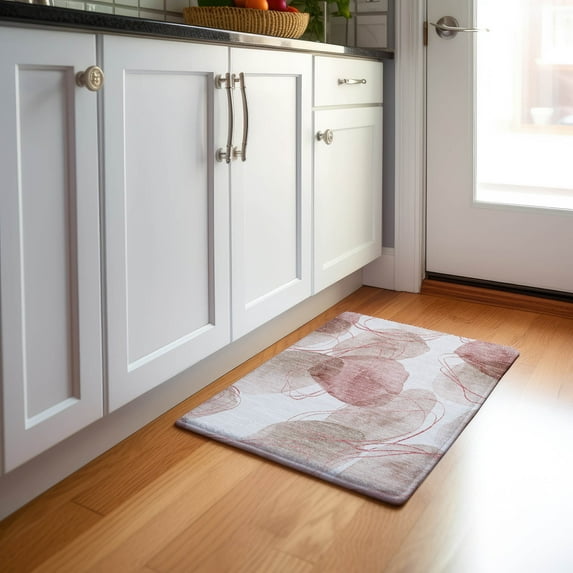 Addison Rugs Mayfield Washable Contemporary Organic Merlot Rectangle Rug, 1'8" x 2'6"