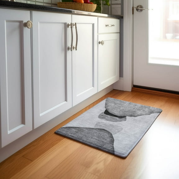 Addison Rugs Mayfield Washable Transitional Organic Gray Rectangle Rug, 1'8" x 2'6"