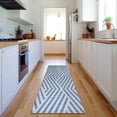 thumbnail image 1 of Addison Rugs Mayfield Washable Transitional Geometric Denim Runner Rug, 2'3" x 7'6", 1 of 5