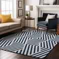 thumbnail image 1 of Addison Rugs Mayfield Washable Transitional Geometric Navy Rectangle Rug, 3' x 5', 1 of 5