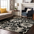 thumbnail image 1 of Addison Rugs Mayfield Washable Transitional Floral Black Rectangle Rug, 9' x 12', 1 of 6