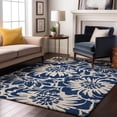 thumbnail image 1 of Addison Rugs Mayfield Washable Transitional Floral Navy Rectangle Rug, 2'6" x 3'10", 1 of 6