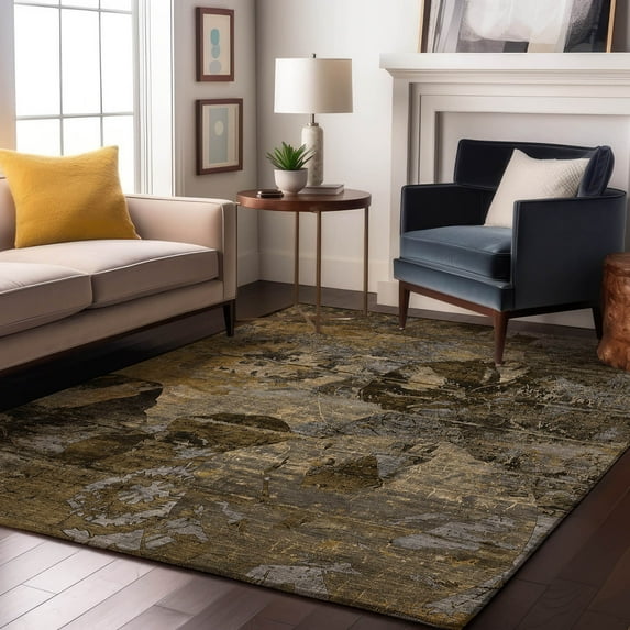 Addison Rugs Mayfield Washable Transitional Organic Mocha Rectangle Rug, 8' x 10'