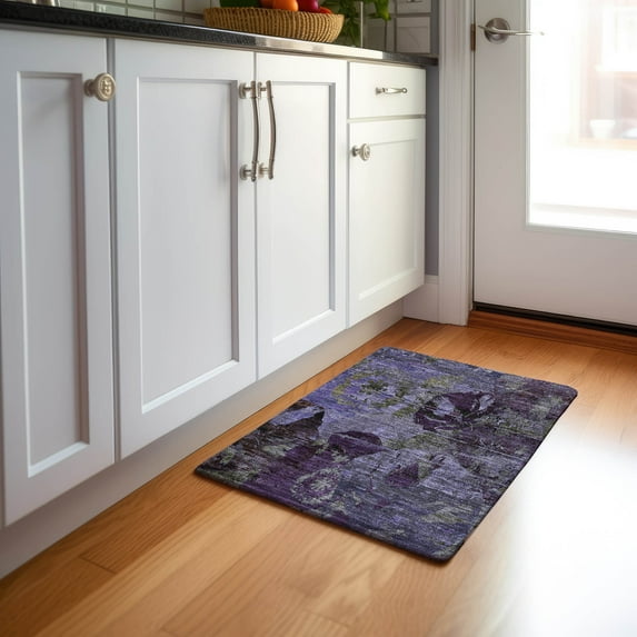 Addison Rugs Mayfield Washable Transitional Organic Purple Rectangle Rug, 1'8" x 2'6"
