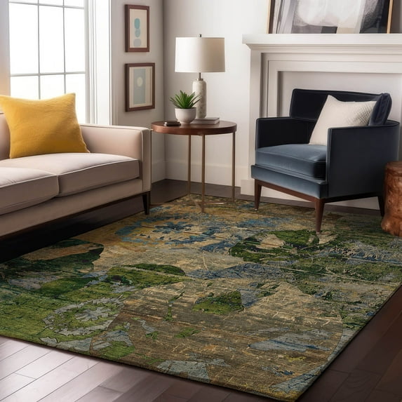Addison Rugs Mayfield Washable Transitional Organic Taupe Rectangle Rug, 9' x 12'