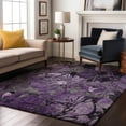 thumbnail image 1 of Addison Rugs Mayfield Washable Transitional Floral Purple Rectangle Rug, 3' x 5', 1 of 6
