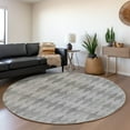 thumbnail image 1 of Addison Rugs Mayfield Washable Transitional Geometric Gray Round Rug, 8' x 8', 1 of 5