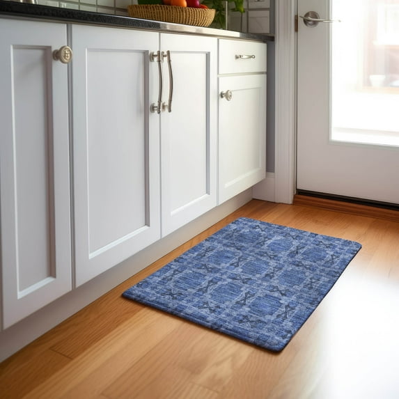Addison Rugs Mayfield Washable Transitional Panel Denim Rectangle Rug, 1'8" x 2'6"