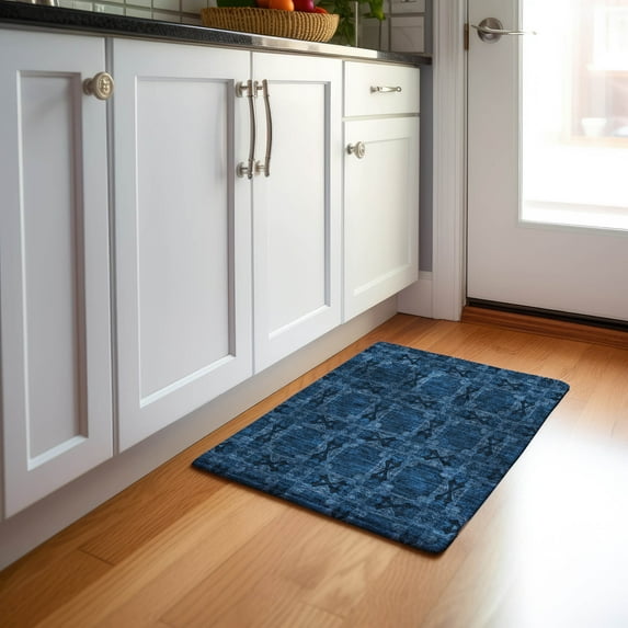 Addison Rugs Mayfield Washable Transitional Panel Navy Rectangle Rug, 1'8" x 2'6"