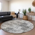 thumbnail image 1 of Addison Rugs Mayfield Washable Transitional Panel Gray Round Rug, 8' x 8', 1 of 5