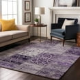 thumbnail image 1 of Addison Rugs Mayfield Washable Transitional Panel Purple Rectangle Rug, 3' x 5', 1 of 5