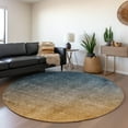 thumbnail image 1 of Addison Rugs Mayfield Washable Transitional Ombre Navy Round Rug, 8' x 8', 1 of 5