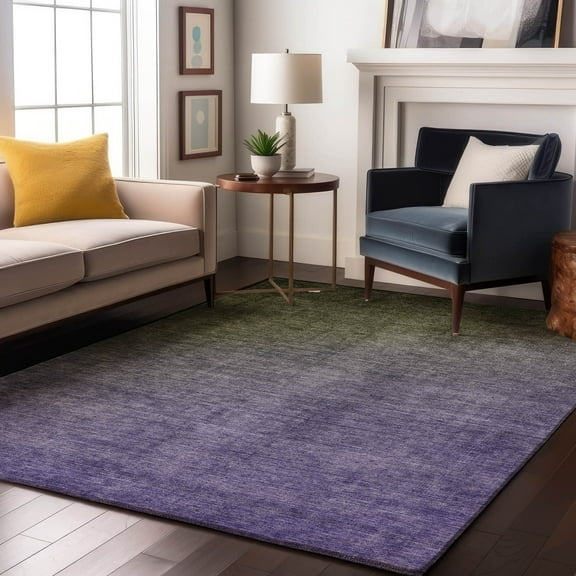 Addison Rugs Mayfield Washable Transitional Ombre Olive Rectangle Rug, 9' x 12'
