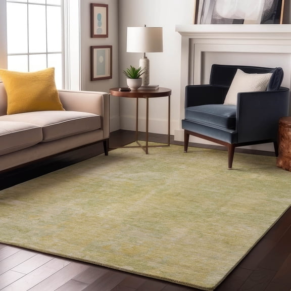 Addison Rugs Mayfield Washable Transitional Modern Gold Rectangle Rug, 3' x 5'