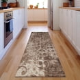 thumbnail image 1 of Addison Rugs Mayfield Washable Transitional Ikat Chocolate Runner Rug, 2'3" x 7'6", 1 of 5