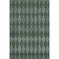 thumbnail image 1 of HomeRoots 650078 8 x 10 ft. Olive Green & Ivory Diamond Washable Machine Made Rectangle Area Rug with UV Protection, 1 of 9