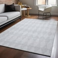 thumbnail image 1 of Addison Rugs Mayfield Washable Transitional Diamonds Pewter Rectangle Rug, 5' x 7'6", 1 of 6