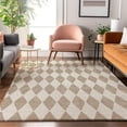 thumbnail image 1 of Addison Rugs Mayfield Washable Transitional Diamonds Taupe Rectangle Rug, 8' x 10', 1 of 6