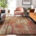 thumbnail image 1 of Addison Rugs Mayfield Washable Transitional Stripes Paprika Rectangle Rug, 9' x 12', 1 of 6