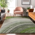 thumbnail image 1 of Addison Rugs Mayfield Washable Transitional Waves Green Rectangle Rug, 10' x 14', 1 of 6