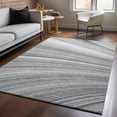 thumbnail image 1 of Addison Rugs Mayfield Washable Transitional Waves Gray Rectangle Rug, 2'6" x 3'10", 1 of 6